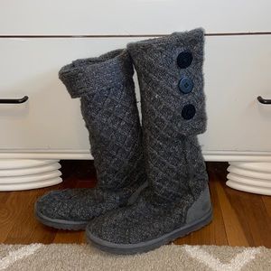 UGG Australia Gray Sweater Boots